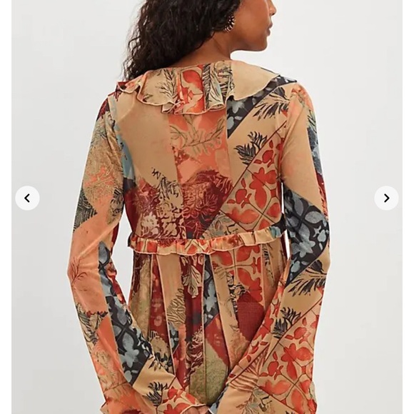 NWT Free People Wildest Dreams Tunic in Patchwork Combo Size XS - Picture 4 of 8